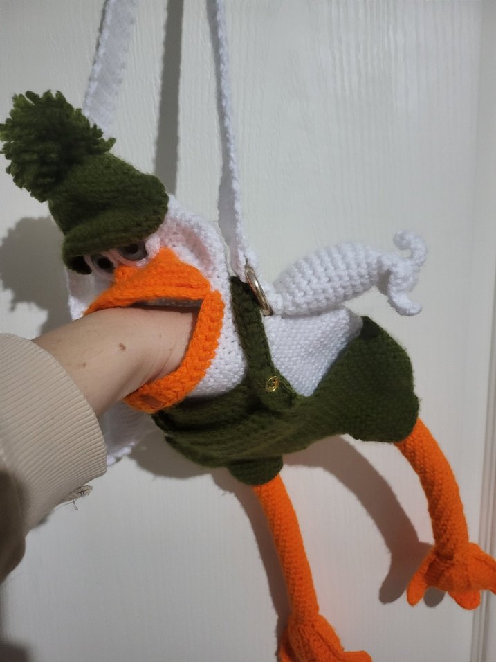 Renkli Ördek Figürlü Peluş Çanta - Görsel 4