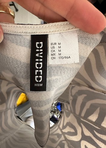 H&m Kahverengi Zebra Desenli kadın crop bluz