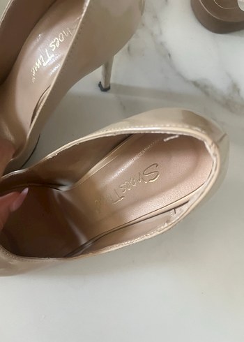 Zara Bej rugan Stiletto Kadın Ayakkabı