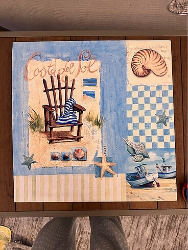 50x50 cm Deniz temalı kanvas tablo