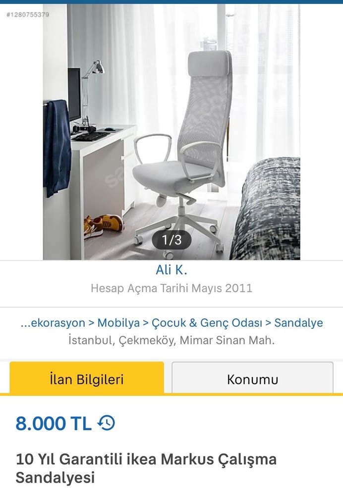 İkea  Ofis Koltuğu - Görsel 4