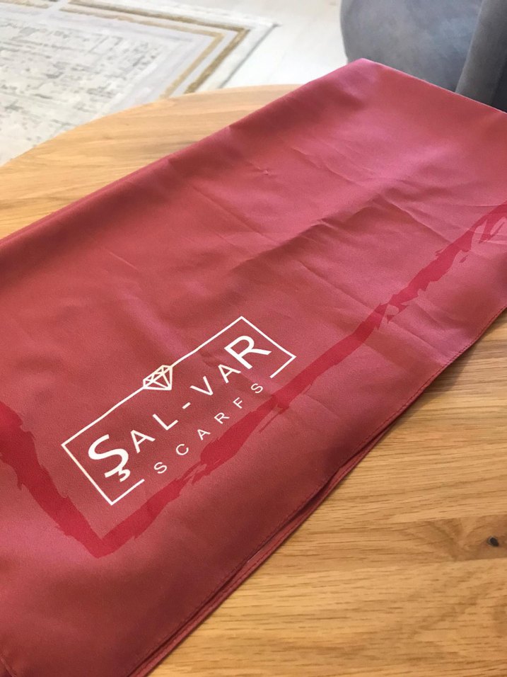 Bordo İpeksi Drapeli Kadın eşarp - Görsel 2