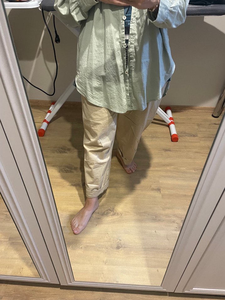 Camel Renk Rahat Kesim Pantolon - Görsel 4