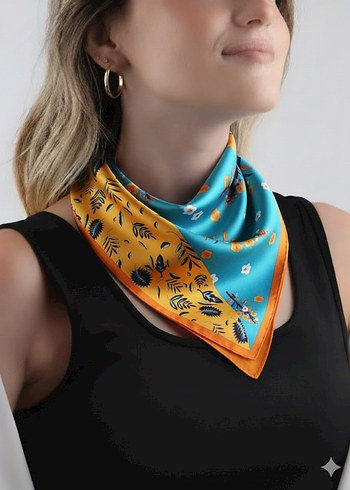 İpek Görünümlü Saten Kadın Fularlar - Görsel 2