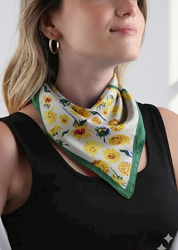 İpek Görünümlü Saten Kadın Fularlar - Görsel 5