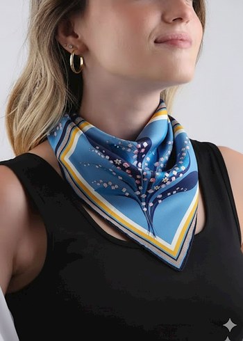 İpek Görünümlü Saten Kadın Fularlar - Görsel 7