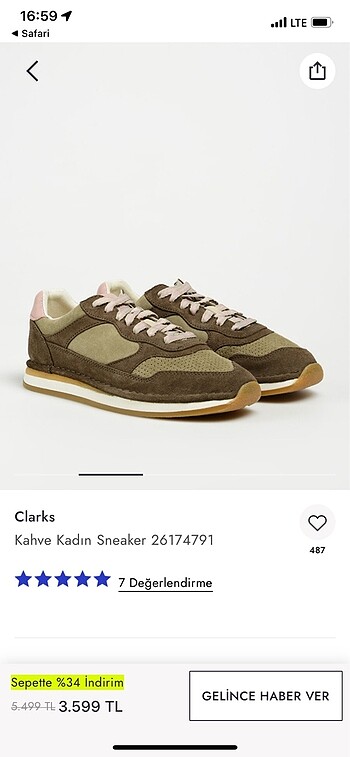 37 Beden Clarks kadın ayakkabı