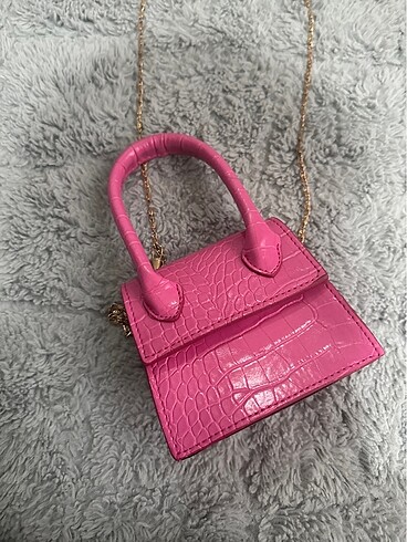 mini pembe çanta