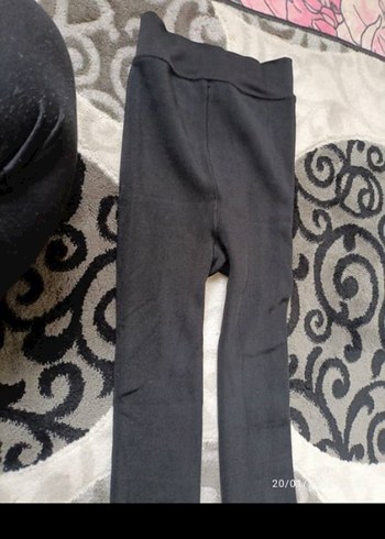 Kürklü Siyah Kadın Termal Tayt - Görsel 6