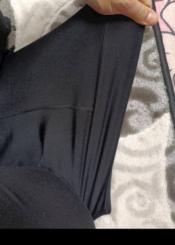 Kürklü Siyah Kadın Termal Tayt - Görsel 7