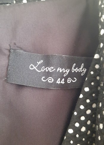 SIYAH BEYAZ PUANTİYELİ CEKETLİ ELBISE - Görsel 4