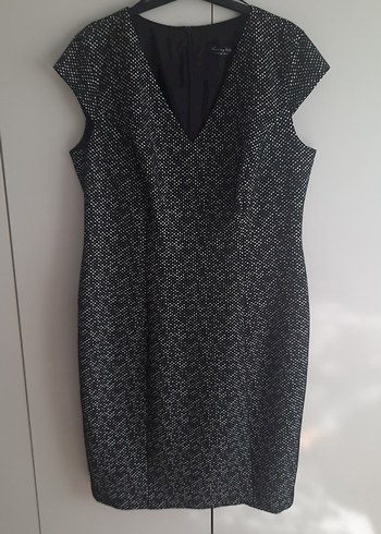 SIYAH BEYAZ PUANTİYELİ CEKETLİ ELBISE - Görsel 7