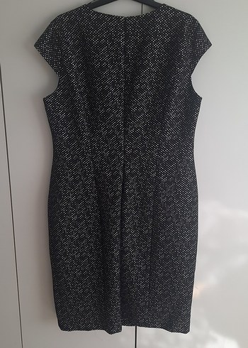 SIYAH BEYAZ PUANTİYELİ CEKETLİ ELBISE - Görsel 10