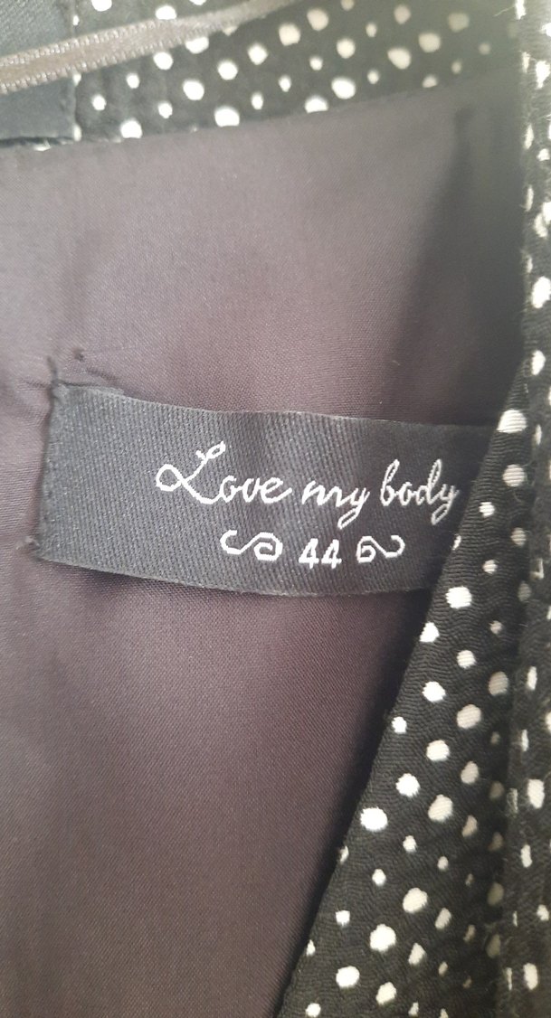 SIYAH BEYAZ PUANTİYELİ CEKETLİ ELBISE - Görsel 4