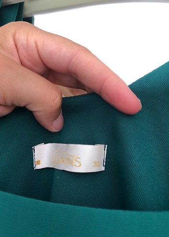 36 Beden Kemerli miydi boy Yeşil Kadın Elbise