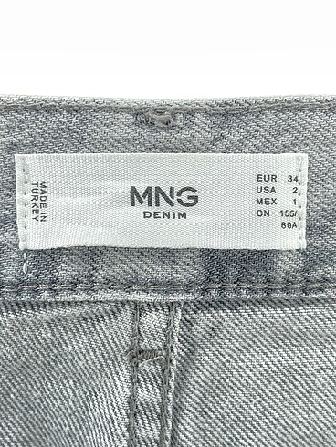 34 Beden gri Renk Mango Jean / Kot %70 İndirimli.