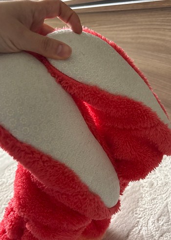 Kızlar için Kırmızı Sıcak Peluş Terlik - Görsel 3