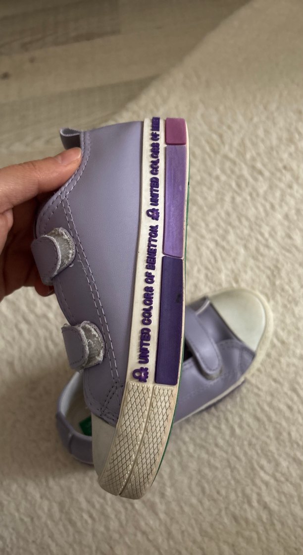 Kız Çocuk Mor Cırtlı Spor Ayakkabı - Görsel 3