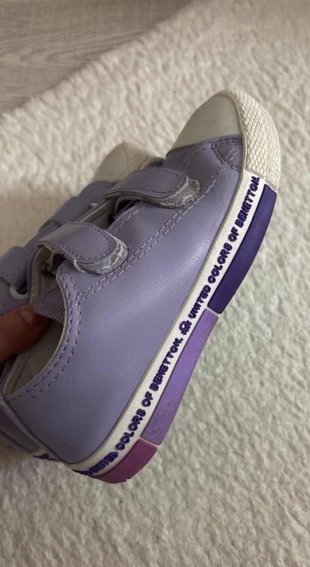 Kız Çocuk Mor Cırtlı Spor Ayakkabı - Görsel 2