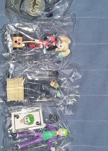 burger king Joker ve Harley Quinn Aksiyon tam set Figürleri - Görsel 2