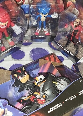 sonic shadow knuckles tails motorsiklet