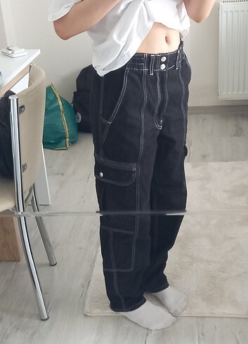 Siyah Kargo Jean