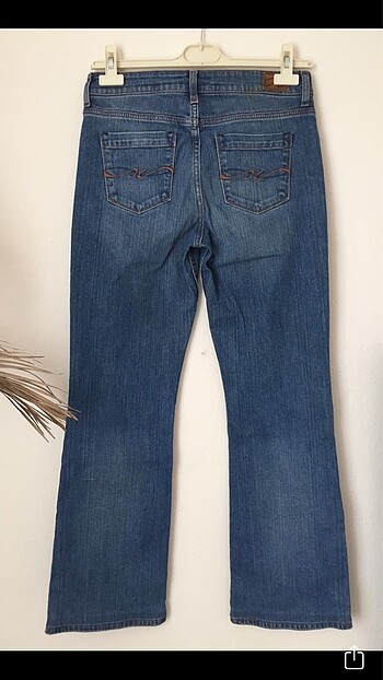 32 Beden mavi Renk Tommy Hilfiger ispanyol paça kadın pantolon