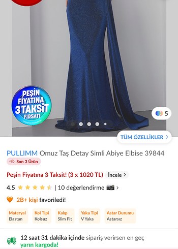 Sıfır Etiketli Lacivert V Yaka Drapeli Midi Abiye Elbise - Görsel 8