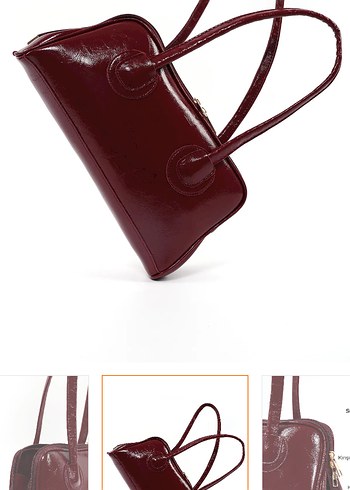 Bordo Deri Kadın Çanta - Görsel 5