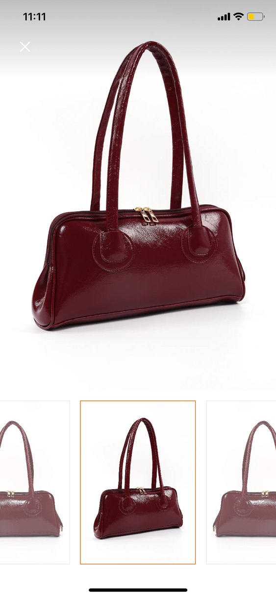 Bordo Deri Kadın Çanta - Görsel 4