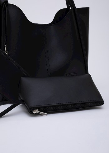 Siyah Shaka En Çok Satan Suni Deri Kadın Çanta - Görsel 6