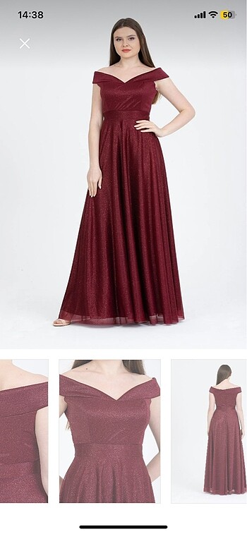 Bordo abiye simli