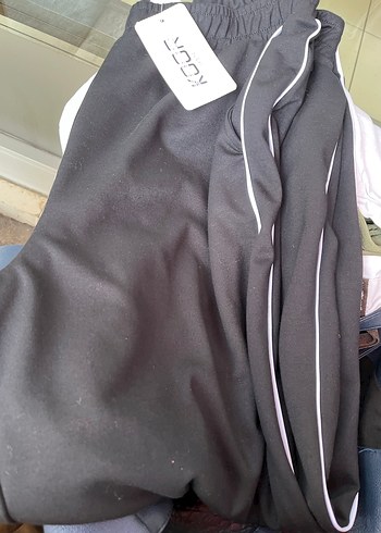 Kadın Siyah Beli Lastikli Modal Karışımlı Eşofman Altı - Görsel 4