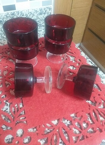 Beden bordo Renk Dondurma tabağı