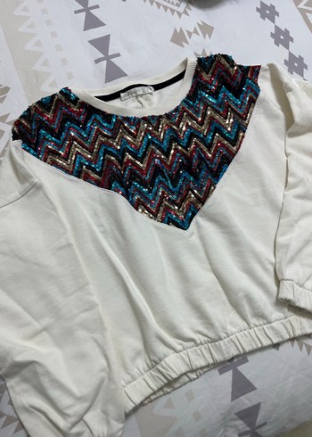 ÖNÜ EŞLEME PAYETLİ SWEATSHIRT - Görsel 3