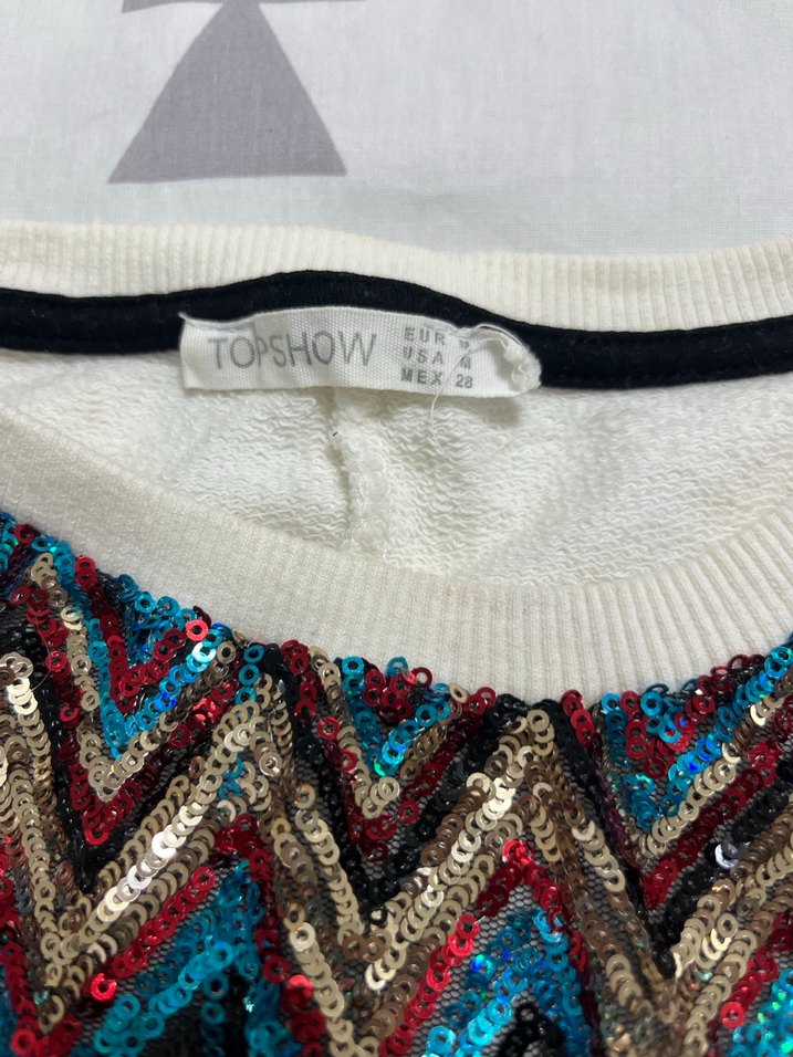 ÖNÜ EŞLEME PAYETLİ SWEATSHIRT - Görsel 2