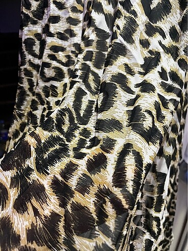 m Beden camel Renk Leopar Abiye Elbise 38 Beden Elbise