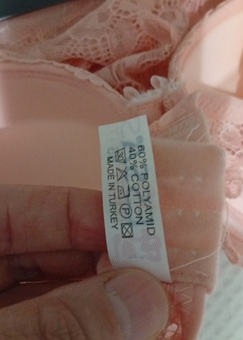 38 Beden pembe Renk Pembe Bohem Dantelli Mini Sütyen