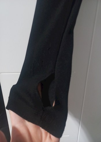 Kadın Siyah Yarım Fermuarlı Yüksek Yaka Sweatshirt - Görsel 2