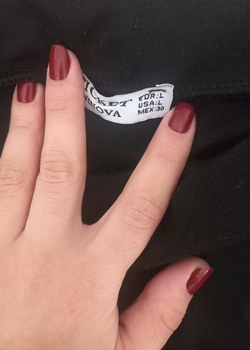 Düğmeli Siyah Mini Etek - Görsel 2