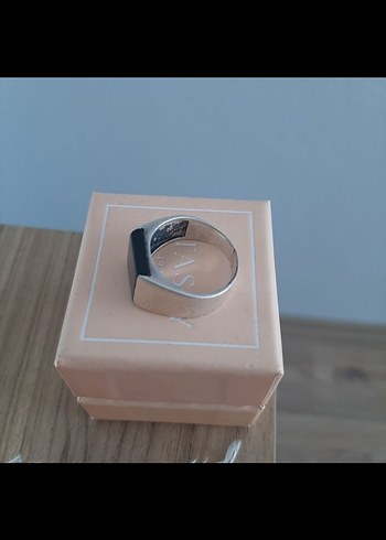 Siyah Taşlı Gümüş Yüzük 925 ayar - Görsel 2