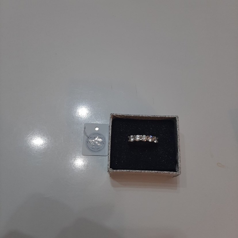 Swarovski taşlı gümüş beştaş yüzük - Görsel 4