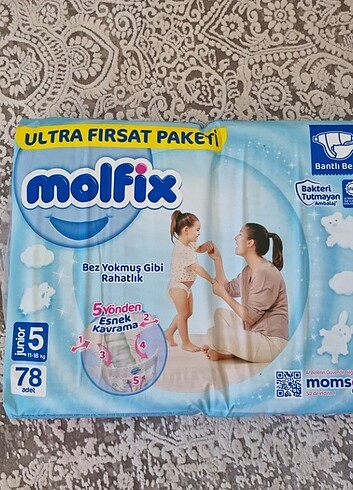 Molfix 5 beden cırtlı bez