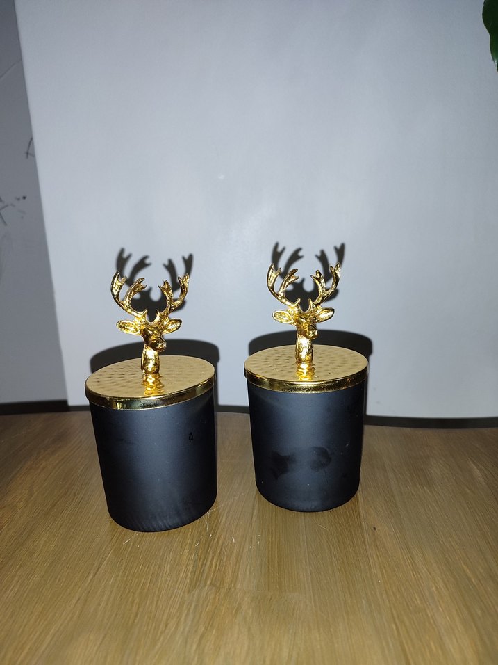 Altın Kapaklı Siyah Mumluk - Görsel 4