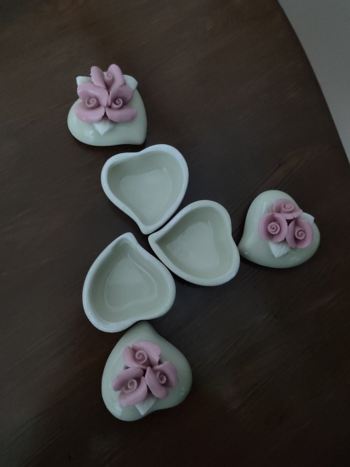 pembe gül detaylı kapaklı minik süs eşyası - Görsel 2