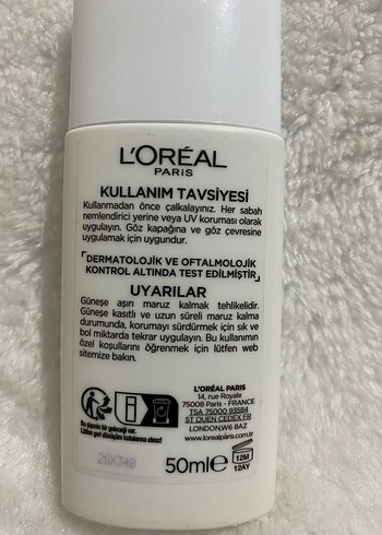 Beden L'Oréal Revitalift Güneş Koruyucu SPF 50+