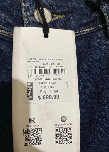 Zara Sıfır Düğmeli Mavi Bol Kesim Kadın Denim Pantolon