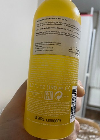  Beden Ziaja C.B3 Niacinamide Yüz Toniği