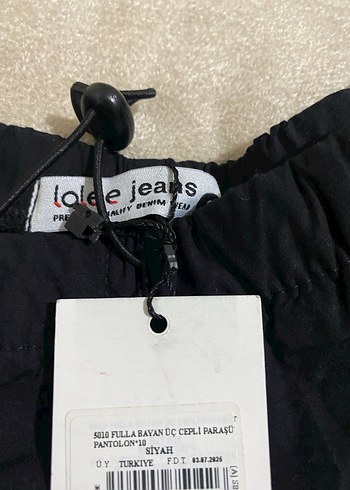 Siyah Rahat Kesim Kadın paraşüt Pantolon - Görsel 3