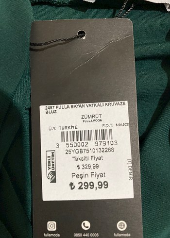 Zara Kruvaze Drapeli V Yaka Kolsuz Yeşil Bluz